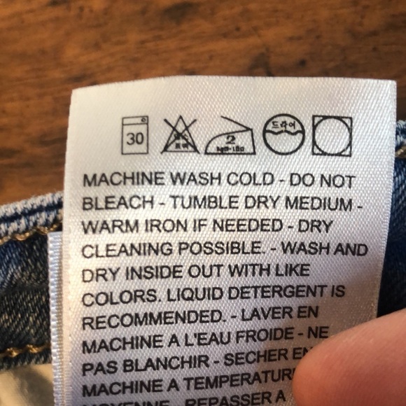 LEVI'S 721 High Rise Skinny Distressed Raw Hem Jeans Size 31 - Picture 13 of 13